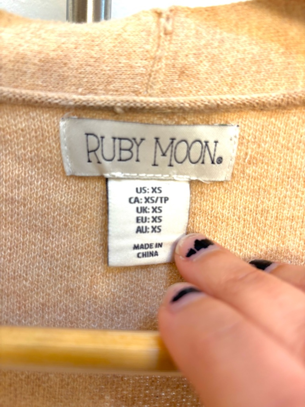 ruby moon Long Open Cardigan Duster Tan Orange Size XS Southwestern Loungewear - Picture 7 of 9